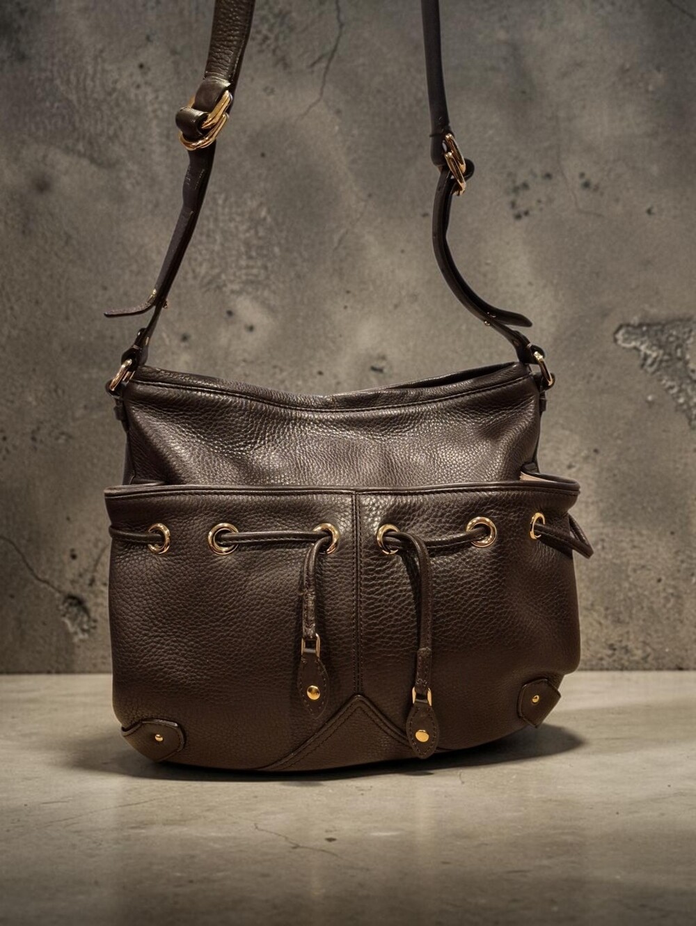 Cole Haan Village Fog Leather Bucket Bag